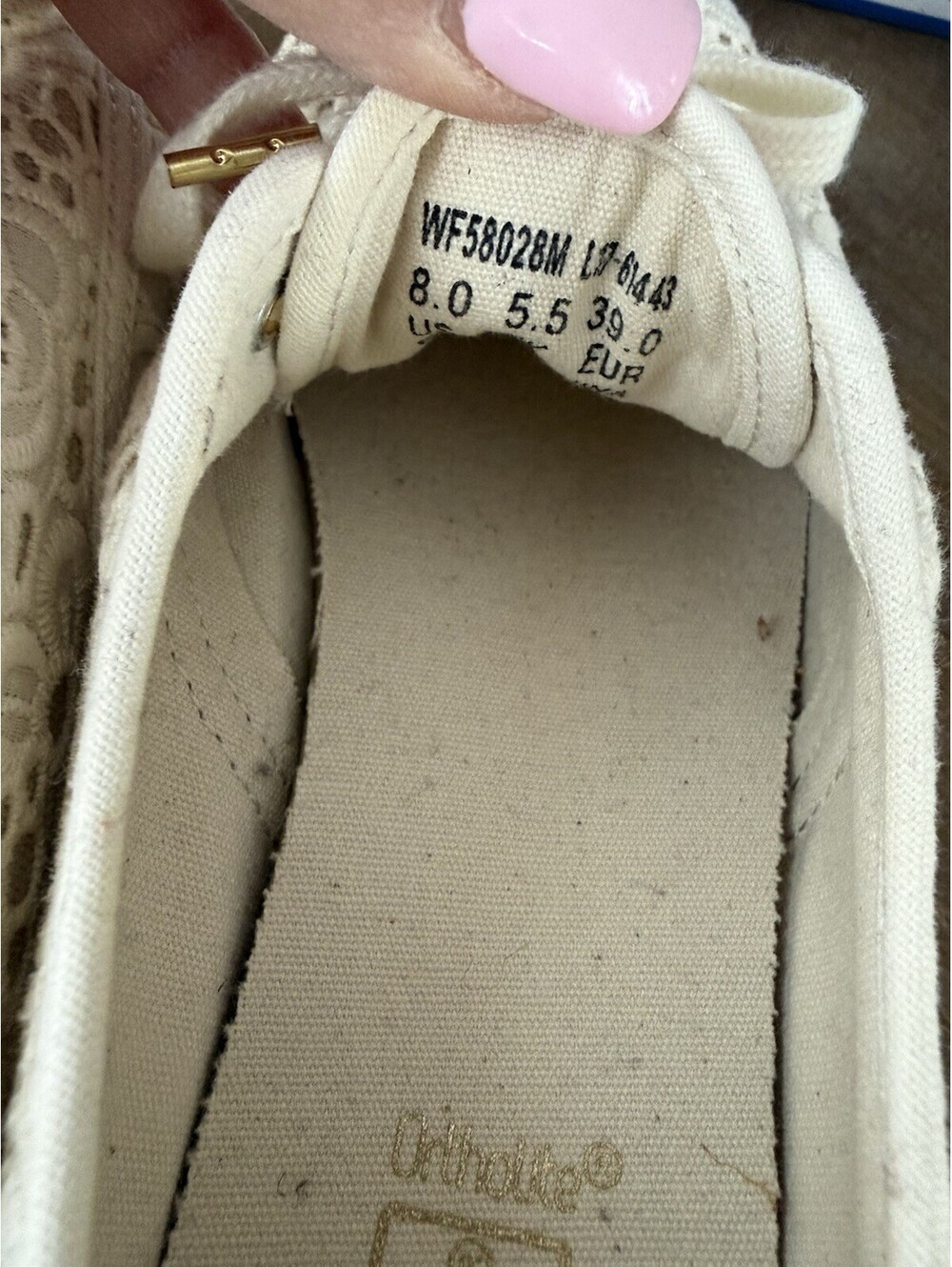 Keds Triple Crocheted Cream Sneakers Lacy Size 8 Comes With Box - Picture 6 of 8